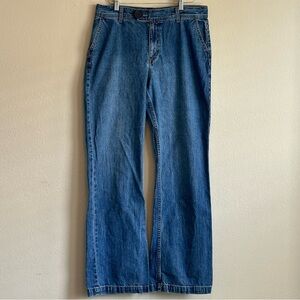 Vintage‎ Zena Y2K Wide Leg Blue Denim Mid Rise 100% Cotton Jeans Size 10